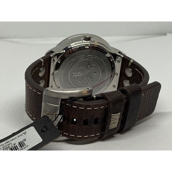 FRYE FR00004-02 Men\'s Brown Leather Analog Cream Dial Quartz Wrist Watch LW4 main image 6